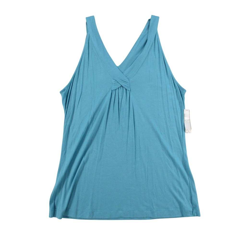 Old Navy Womens Blue V-Neck Twist Front Sleeveless Tank Top Size Large NWT